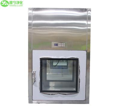 China YANING UV Lamp Clean Room Pass Through Box Air Purifier Air Shower Pass Box for sale