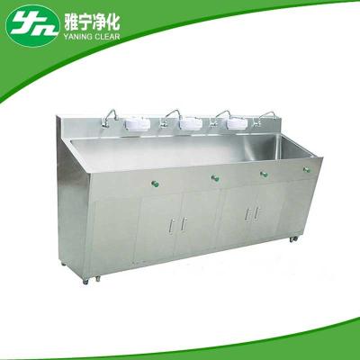 China Hospital Furniture Infrared Sensing System Surgical Cleaning Disinfection Stainless Steel Sink With Faucet for sale