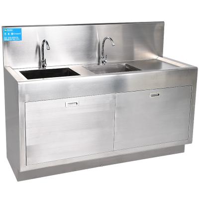 China 304 Stainless Steel Hospital Medical Scrub Sink Surgical Wash Basin Free Standing for sale