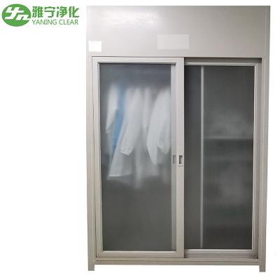 China YANING Cleanroom Garment Wardrobe Dust Removal Laminar Flow HEPA Filter Cabinet for sale