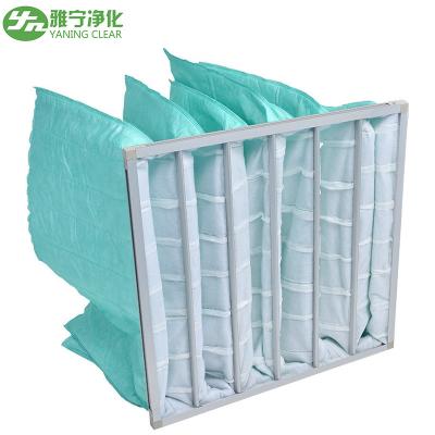 China YANING Ventilation Systems Replacement EN779 F9 ASHRAE MERV 15 Electrostatic Media Multi-Pocket Dust Collect Bag Filter for sale