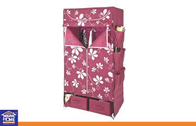 China Lady Non Woven Closet Bedroom Garment Wardrobe Free Standing Portable Closets for sale