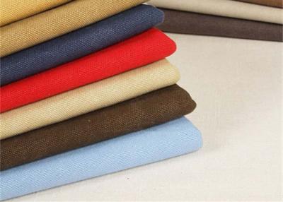 China Garment Washed Canvas Fabric / Heavy Cotton Fabric Tear - Resistant for sale