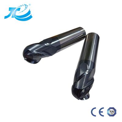 China Herramientas de carburo sólidas de las fresas de los molinos de extremo de la nariz de la bola del carburo HRC55 2 - flauta 4 en venta