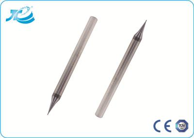 China TiAlN Coating Solid Carbide Cutting Tools , 0.5 mm Micro Diameter Flat End Mill for sale