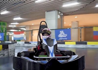 China Servo Motor Electric Mini Go Kart 3h Charging Fast Indoor Go Karts for sale