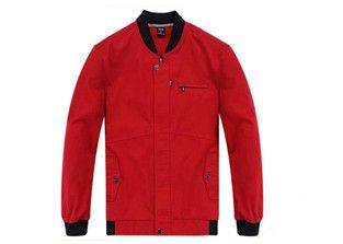 China Various Color Durable Work Coats Jackets Ribbed Cuffs , Men's Bomber Jackets for sale