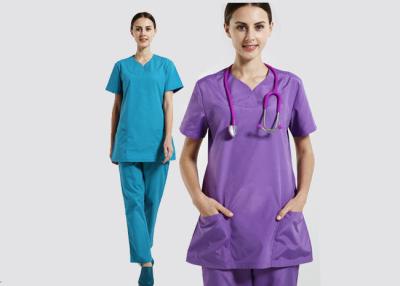 China Hospital Female Scrubs Medical Uniforms , Ventilate Cotton Pretty Scrubs For Nurses for sale