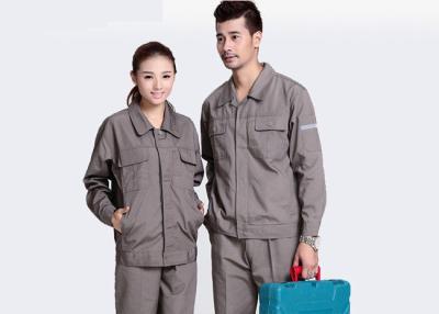 China Embroidered Industrial Work Uniforms Construction Work Use With SGS Certification for sale