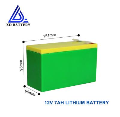 China Customized Rechargeable Lifepo4 Battery 12v 7ah lithium 9000 Cycle Life for sale