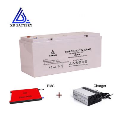 China Lítio Ion Battery 300ah de Lifepo4 12v para a vida de ciclo XDLP12-300 do instrumento 9000 do alarme à venda