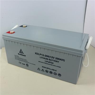 China 12.8V 200Ah 12V Deep Cycle solar power battery storage Build in BMS 200A with 3500-8000 Cycles for sale