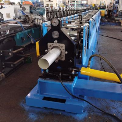 China Square / Round Downpipe Roll Forming Machine For 5'' Rain Gutter Downspouts for sale
