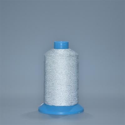 China 210D/3 5000m/roll Reflective Yarn High Visibility Reflective Thread Glass Bead Coating for sale