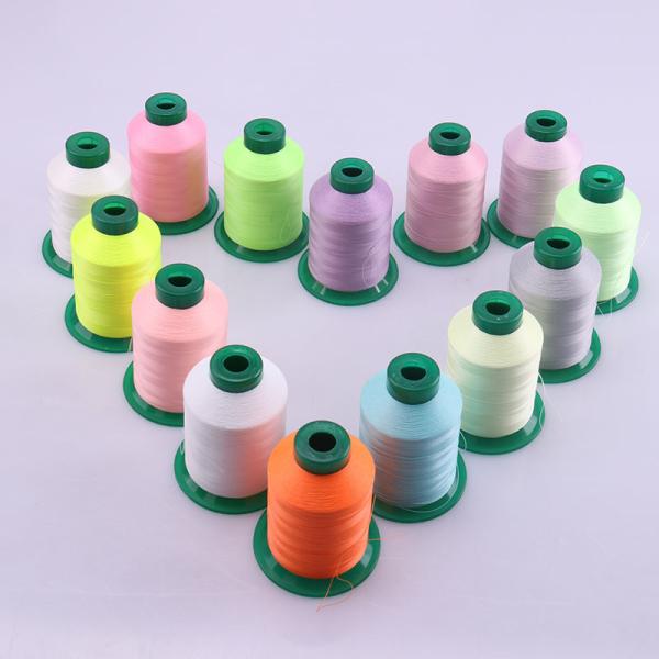 Quality 150D FDY Glow In The Dark Knitting Yarn Fluorescent Sewing Thread for sale