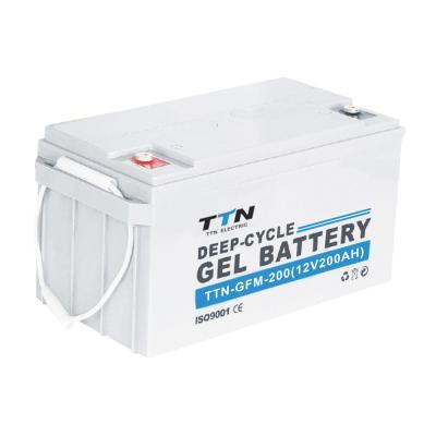 China TTNergy Gel 12v 300ah 200ah Lead Acid Solar Battery Sealed Maintenance Free for sale