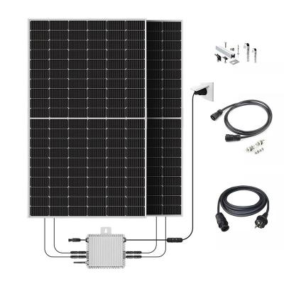 China 400w Balcony Solar System 4MM2 Microinverter Grid Tied Solar Systems for sale