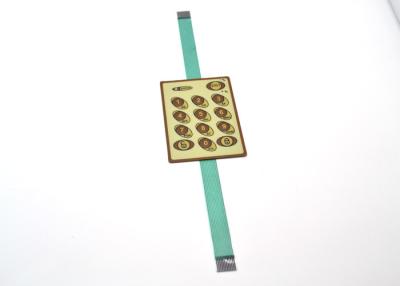 China LED Metal Dome Membrane Switch With 2 Circuit / Embossed Tactile Surface Button for sale