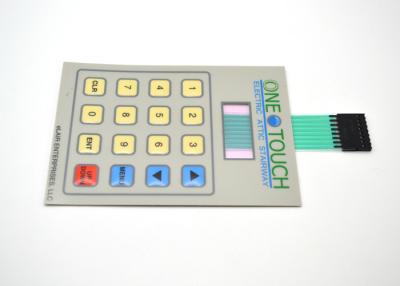 China Flat / Embossed Push Button Membrane Switch Keyboard With LCD Display Window for sale