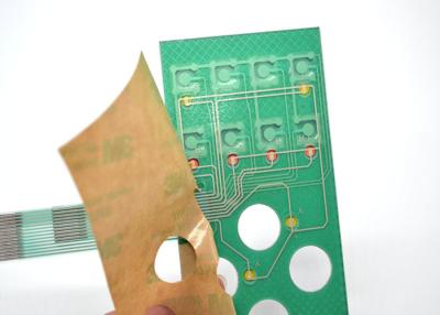 China Solo interruptor de membrana del botón LED, el panel plano del interruptor de membrana del PWB en venta