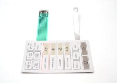 China Microwave Oven Flat Touch Sealed Membrane Switches With Shielding Layer Inside for sale