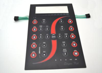 China Customized Tactile Membrane Switch Keyboard With Clear Display Window 165x227mm for sale