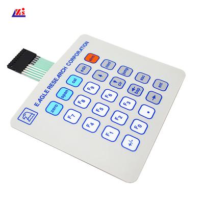 China 115 * 130mm Pet Tactile Embossed Sealed Membrane Switches for sale