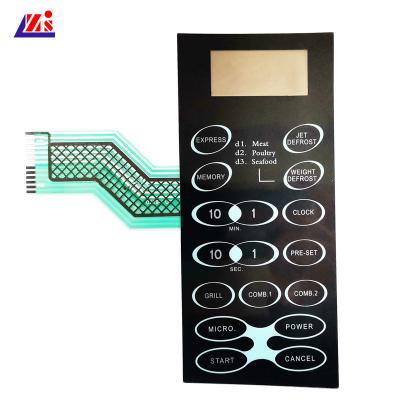 China interruptor de membrana táctil grabado en relieve bóveda adhesiva de la parte posterior 3M467 en venta