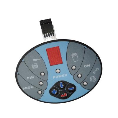 China Rear Adhesive Waterproof 24V Metal Dome Membrane Switch for sale