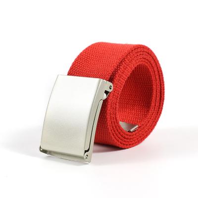 China Unisex 130cm Military Cotton Fabric Belt Web Braided Woven Belt for sale
