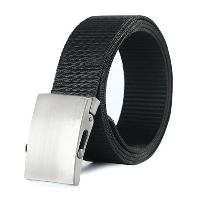 China Automatic Slide Metal Buckle Nylon Belt 135cm Tactical Web Belt for sale