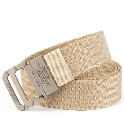 China Nylon Fabric Web Belt 3.8cm Wide Zinc Alloy Double Ring Buckle Belt for sale