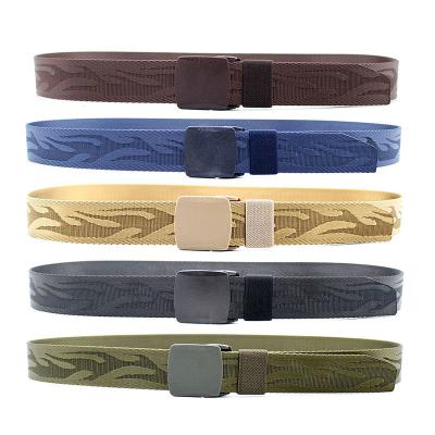 China Resin Woven Canvas Fabric Web Belt 110cm Buckle Tactical Battle Belt for sale