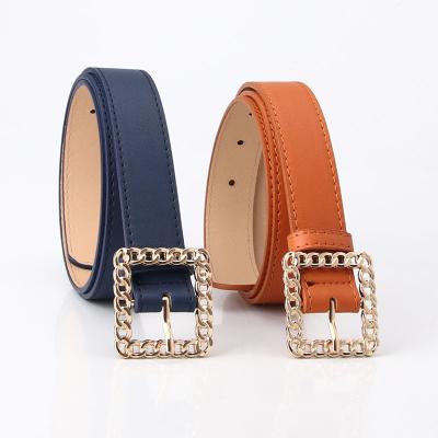 China Decoractive Black Pu Leather Belts 2.8cm O Ring Belt Buckle for sale