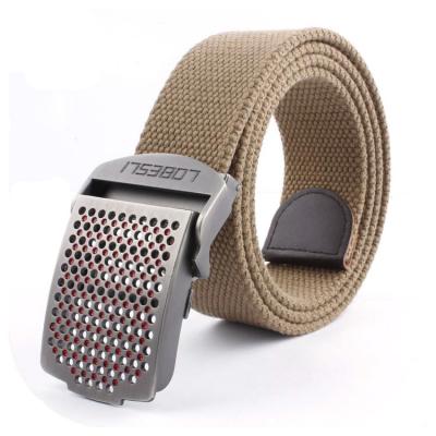 China Outdoor Fabric Woven Canvas Belt Men Golf Sport Casual for sale