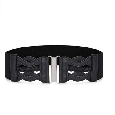 China Vintage Invisible Elastic Waist Belts 1.5in Buckle Free Belt for sale