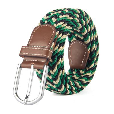 China Fashionable No Buckle Elastic Braided Belt Woven Mens Zinc Weave for sale