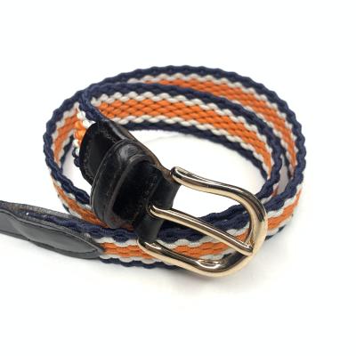 China Coffee 2.5cm Knitted Belt 80cm Coffee Elastic Stretch Belt for sale