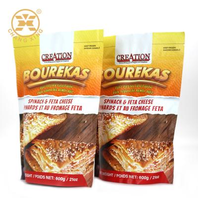 China Bolsa de embalaje de bocadillos Crunch impresa con bolsas de embalaje de alimentos personalizadas con cremallera en venta