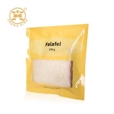 China Food Quality Bakery Cake Falafel Bread Flexible Pouch Packaging With Clear Window for sale