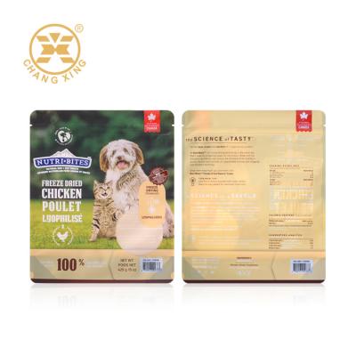 China Ziplockk Aluminum Foil Resealable Bottom Pet Dog Food Packaging Bag 1kg 2kg 5kg 15kg for sale