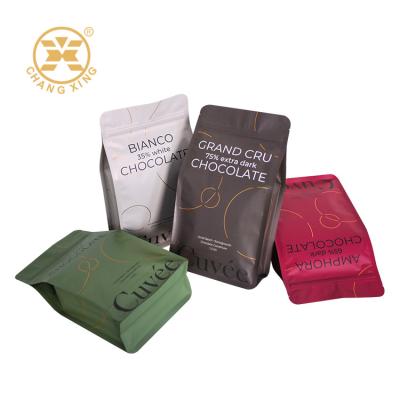 China Custom Printed Flat Bottom Ziplock Aluminium Foil Bag 12oz For Coffee Packaging en venta