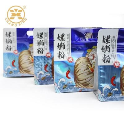 China Custom Printed PET/AL/PE Noodles Roll Film Food Packaging Bag Noodles Packing Bag With Zipper for sale