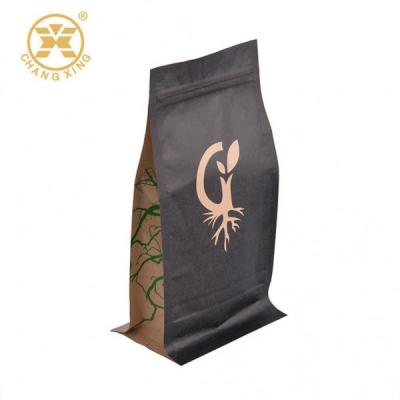 China Gravure Coffee Bean Flat Bottom 250 Gram Coffee Bags With Valve Packaging Pack Plus for sale