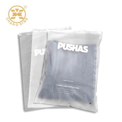 China Garment VMPET Transparent Plastic Clothing Bags Packaging Matte Frosted Stand Up Pouch for sale