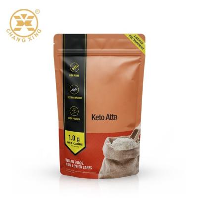 China 1kg 5kg Corn Flour Dried Food Packaging Bag Self Standing Polypropylene Zip Lock Bags for sale