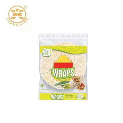 China Tortillas VMPET Wraps Recycled Bakery Packaging Printed 500g Sandwich Packaging Bag for sale