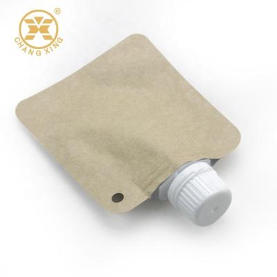 China 30ml 50ml Detergent Packaging Pouch 3 Side Sealed Laminated Kraft Paper Food Packaging for sale