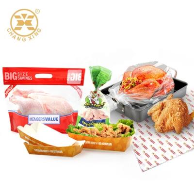 China Take Out Food Transparent Roast Chicken Packaging Heat Resistance nylon pouch with zipper for sale
