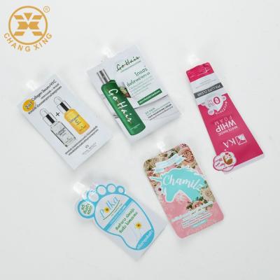 China Plastic Lined Paper Cosmetic Bag Aluminum Foil Pouch Packaging Lotion Sample Sachet for sale